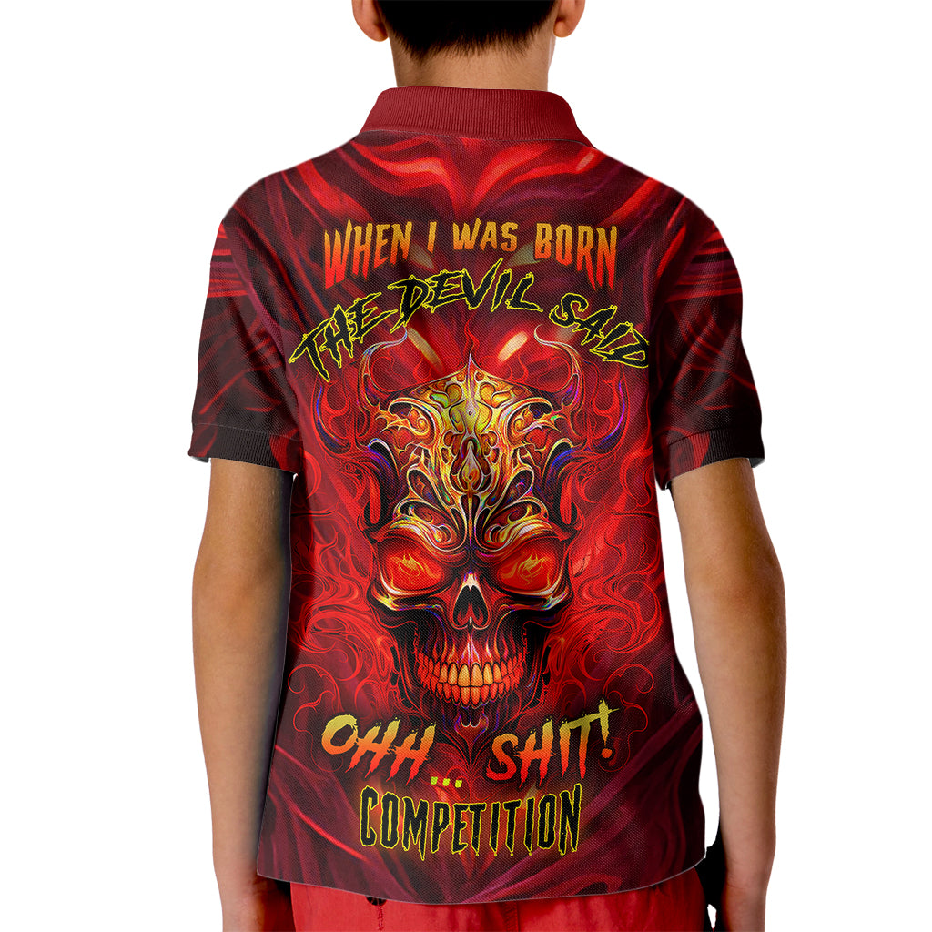 When Is Was Born The Devil Kid Polo Shirt - Wonder Print Shop