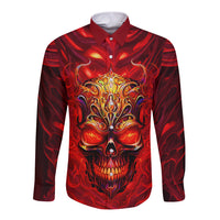 When Is Was Born The Devil Long Sleeve Button Shirt - Wonder Print Shop