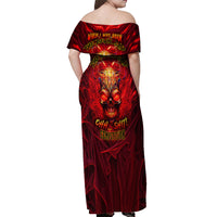 When Is Was Born The Devil Off Shoulder Maxi Dress - Wonder Print Shop