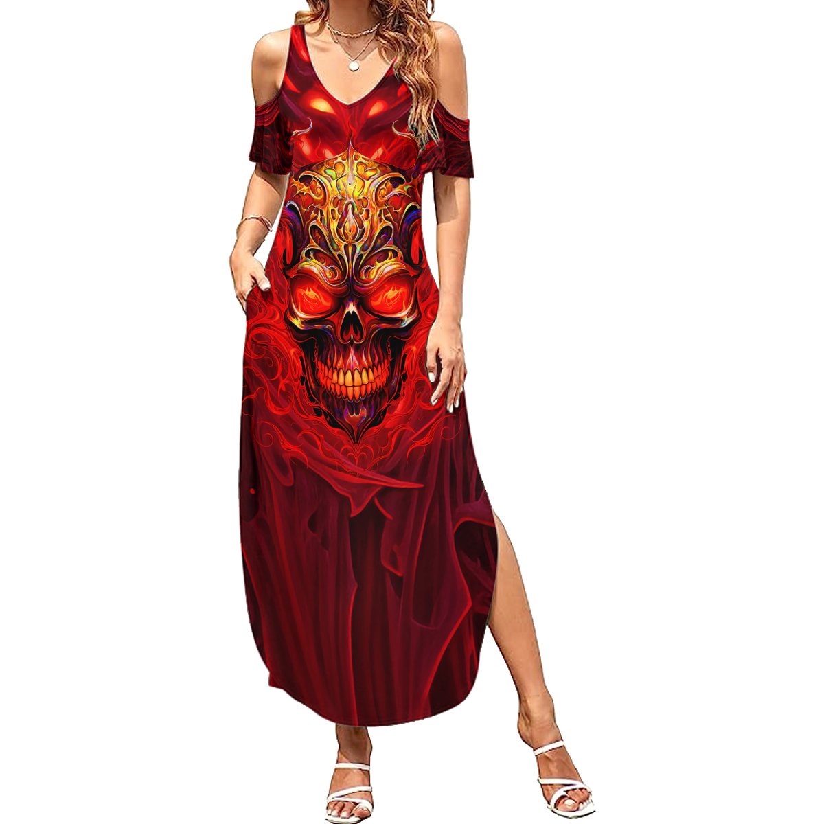 When Is Was Born The Devil Summer Maxi Dress - Wonder Print Shop