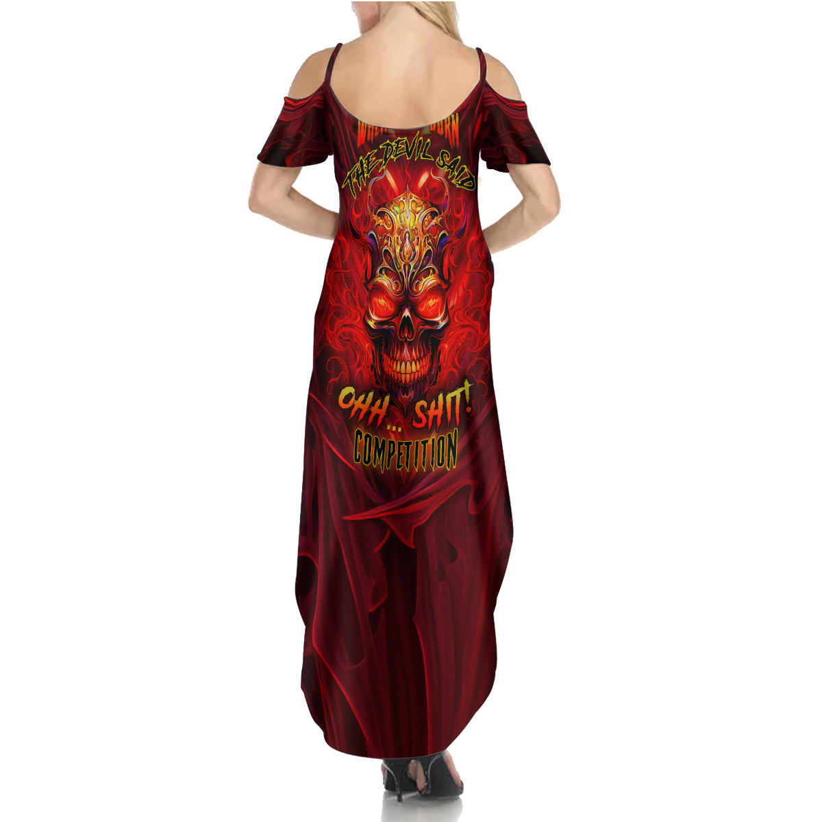 When Is Was Born The Devil Summer Maxi Dress - Wonder Print Shop