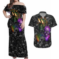 You Inspire My Inner Serial Killer Couples Matching Off Shoulder Maxi Dress and Hawaiian Shirt - Wonder Print Shop