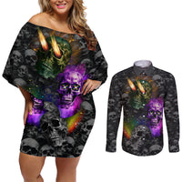 You Inspire My Inner Serial Killer Couples Matching Off Shoulder Short Dress and Long Sleeve Button Shirts - Wonder Print Shop