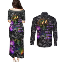 You Inspire My Inner Serial Killer Couples Matching Puletasi Dress and Long Sleeve Button Shirts - Wonder Print Shop