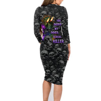 You Inspire My Inner Serial Killer Family Matching Long Sleeve Bodycon Dress and Hawaiian Shirt - Wonder Print Shop