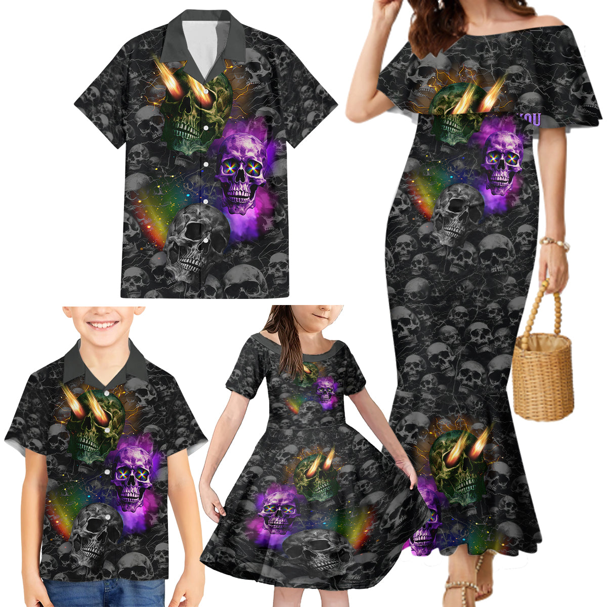 You Inspire My Inner Serial Killer Family Matching Mermaid Dress and Hawaiian Shirt - Wonder Print Shop