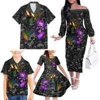 You Inspire My Inner Serial Killer Family Matching Off Shoulder Long Sleeve Dress and Hawaiian Shirt - Wonder Print Shop