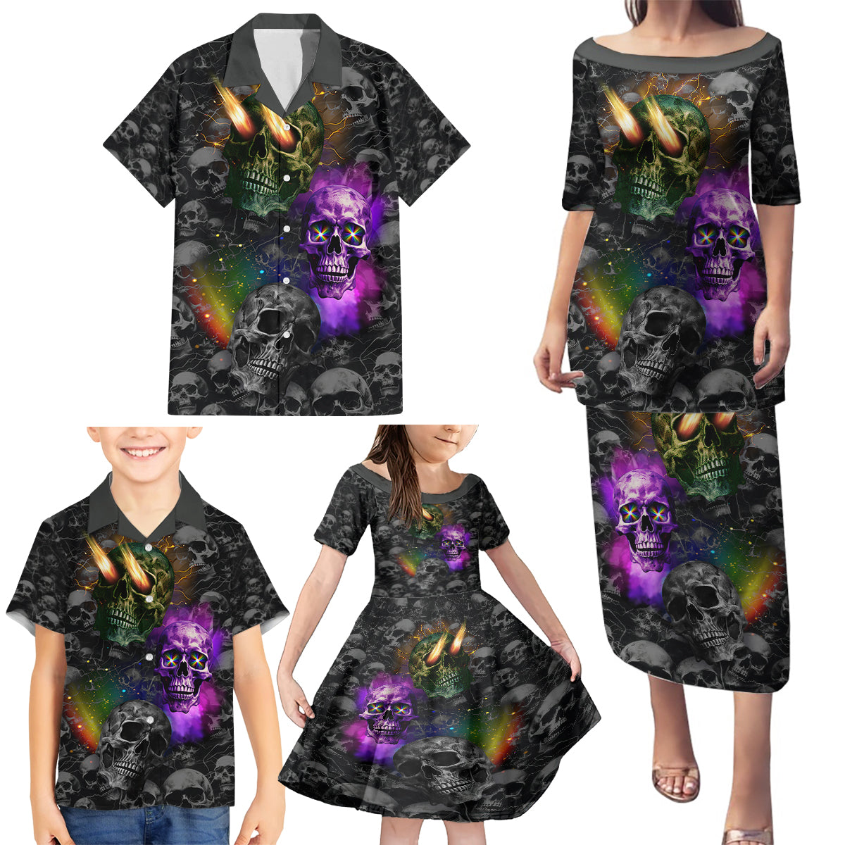 You Inspire My Inner Serial Killer Family Matching Puletasi Dress and Hawaiian Shirt - Wonder Print Shop
