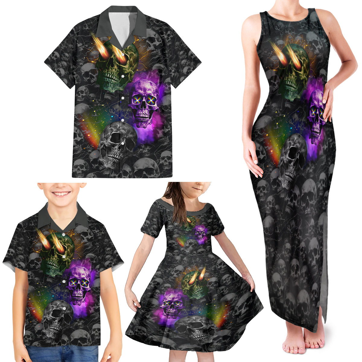 You Inspire My Inner Serial Killer Family Matching Tank Maxi Dress and Hawaiian Shirt - Wonder Print Shop