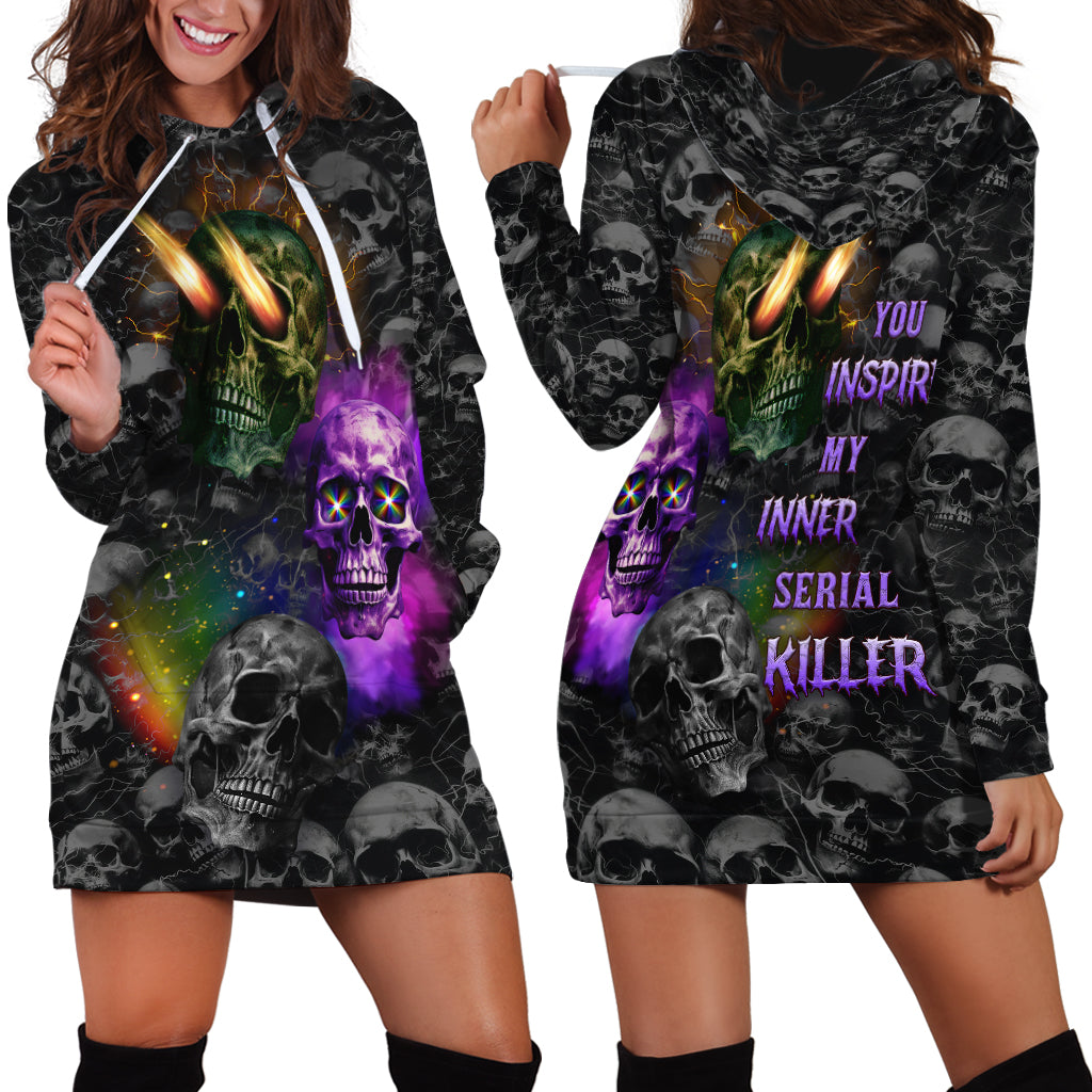 You Inspire My Inner Serial Killer Hoodie Dress - Wonder Print Shop