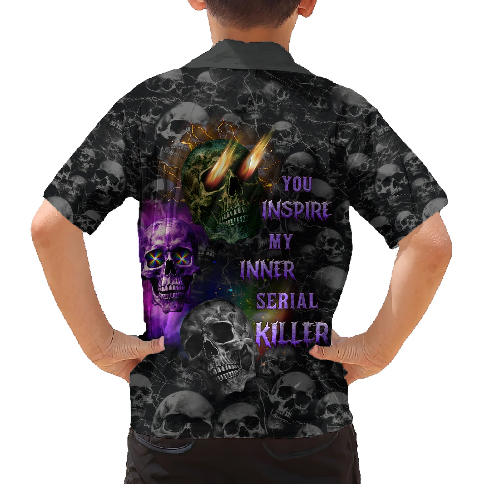 You Inspire My Inner Serial Killer Kid Hawaiian Shirt - Wonder Print Shop