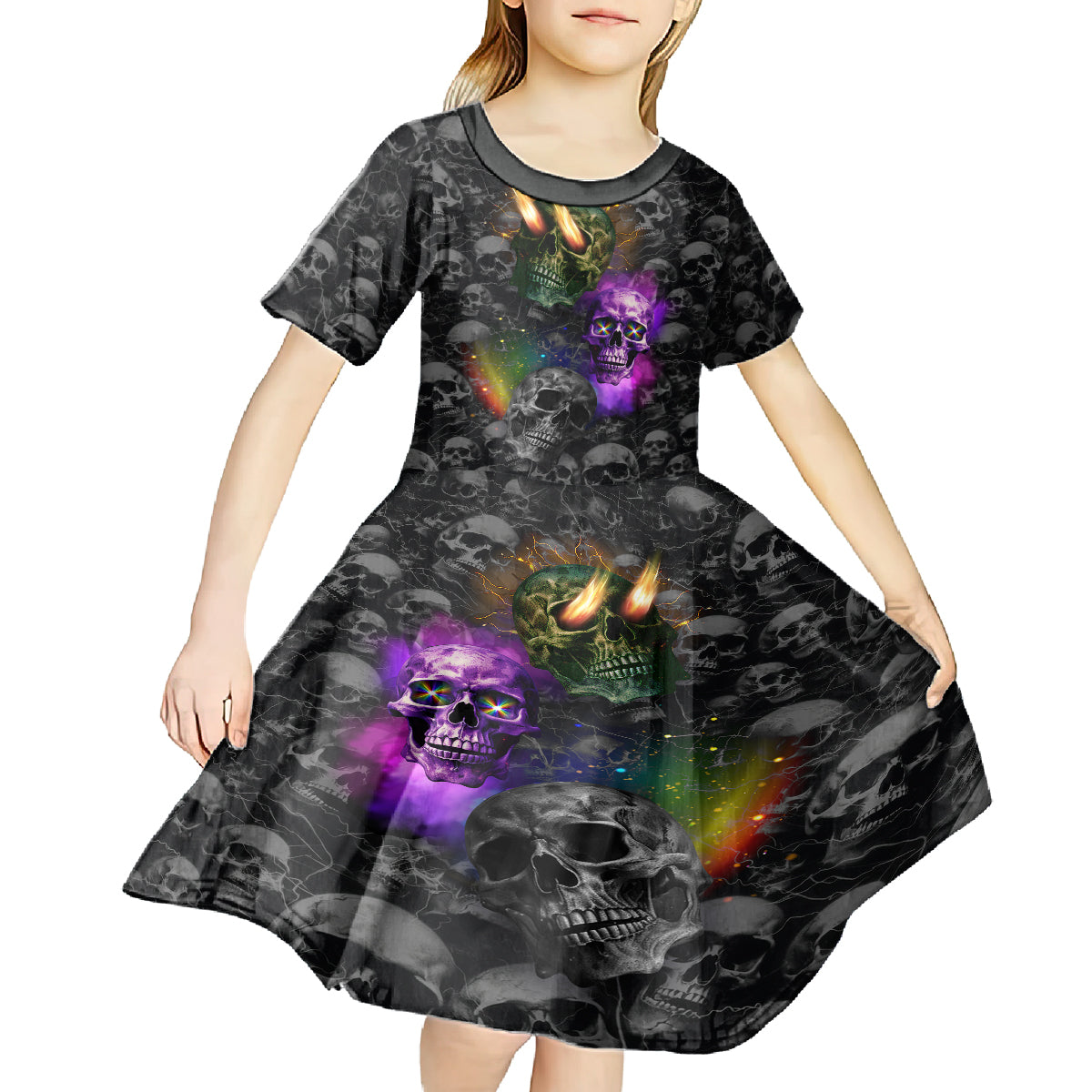 You Inspire My Inner Serial Killer Kid Short Sleeve Dress - Wonder Print Shop