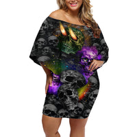 You Inspire My Inner Serial Killer Off Shoulder Short Dress - Wonder Print Shop