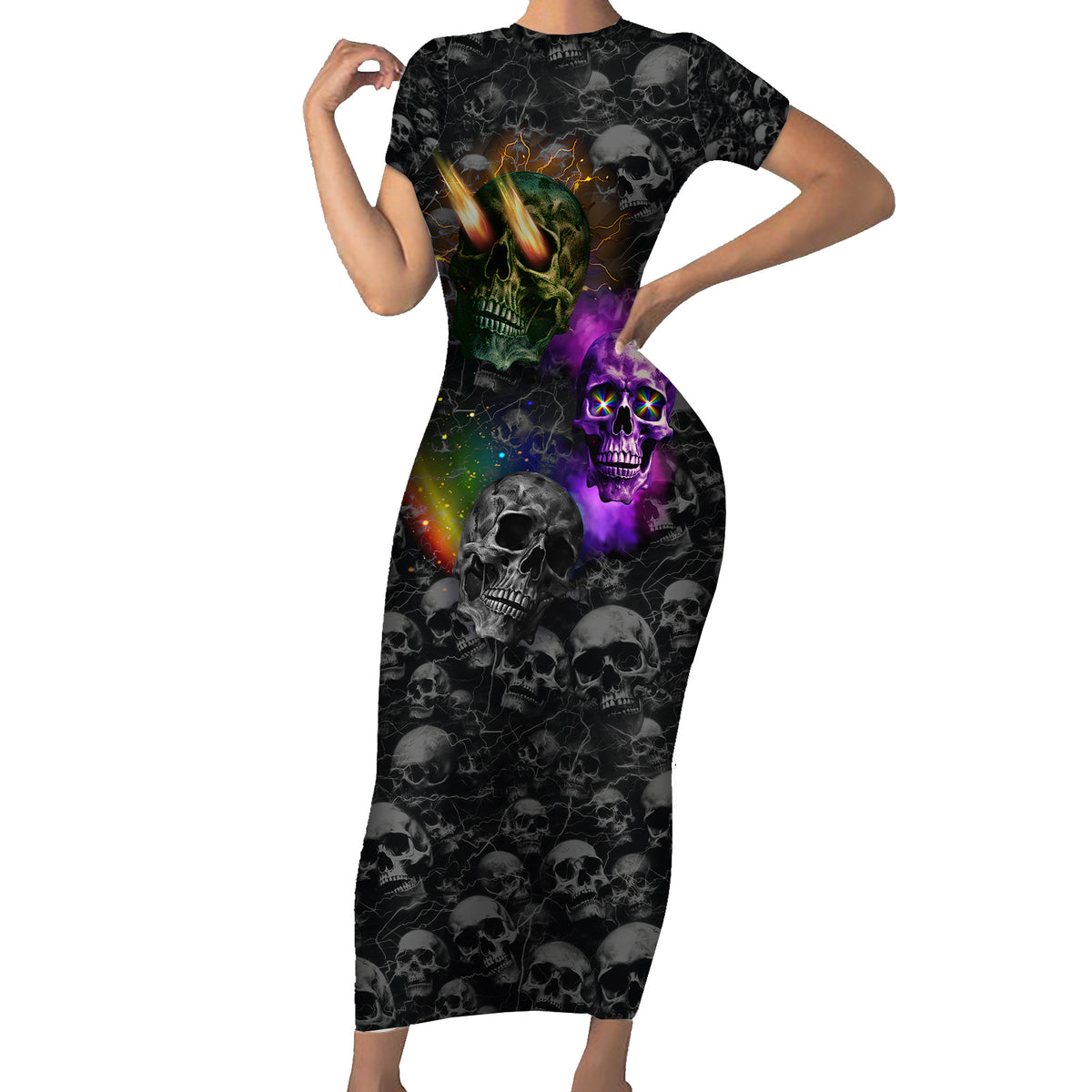 You Inspire My Inner Serial Killer Short Sleeve Bodycon Dress - Wonder Print Shop