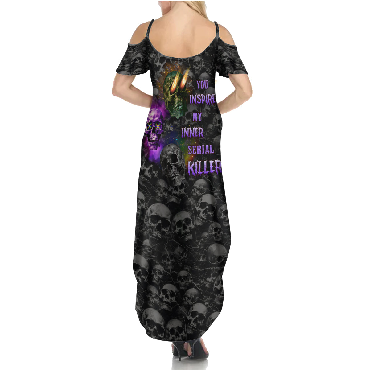 You Inspire My Inner Serial Killer Summer Maxi Dress - Wonder Print Shop
