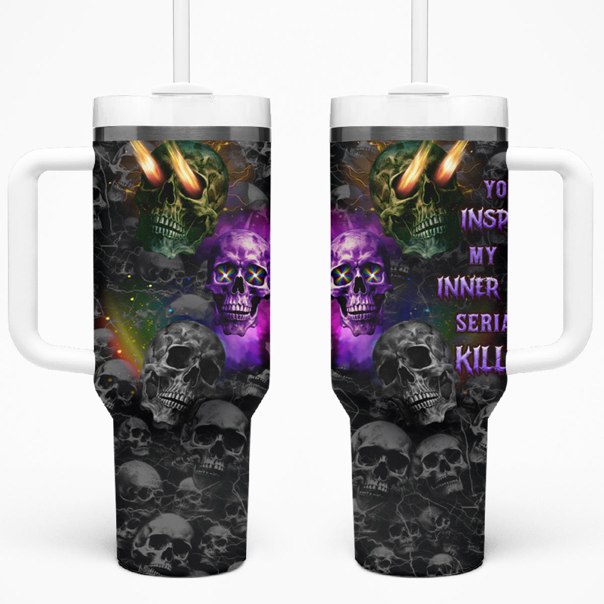 You Inspire My Inner Serial Killer Tumbler With Handle - Wonder Print Shop