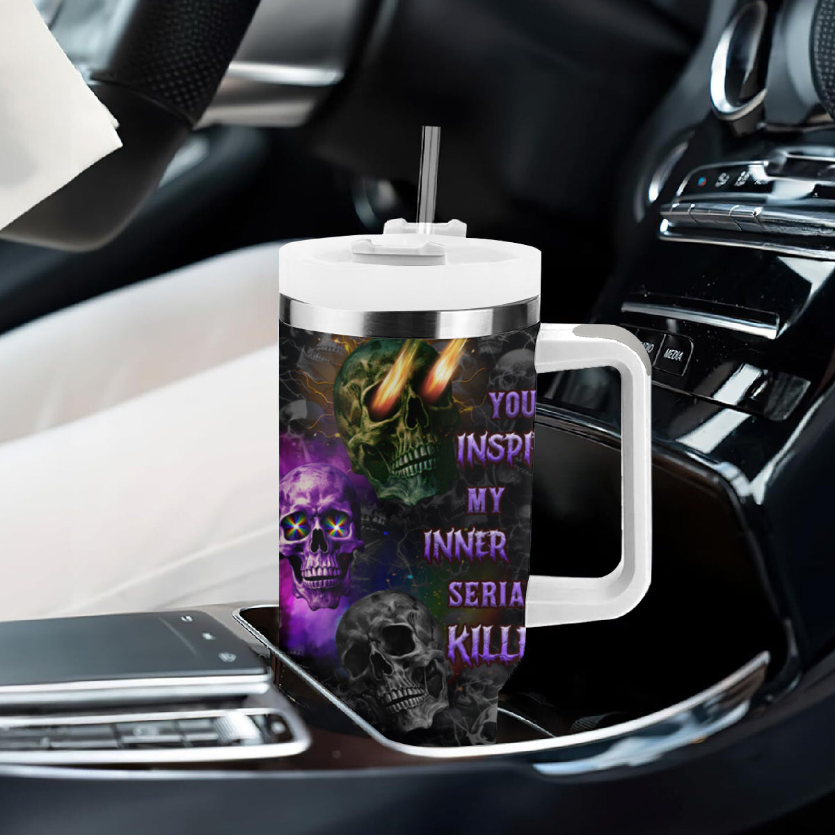 You Inspire My Inner Serial Killer Tumbler With Handle - Wonder Print Shop