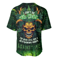 I Can't Go To Hell The Devil Still Has A Restraining Order Against Me Baseball Jersey - Wonder Print Shop