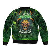 I Can't Go To Hell The Devil Still Has A Restraining Order Against Me Bomber Jacket - Wonder Print Shop