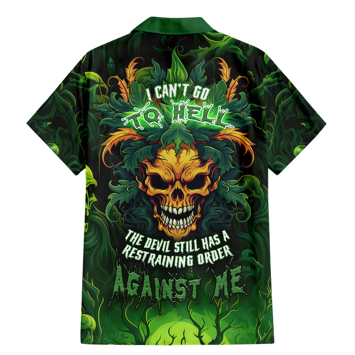 I Can't Go To Hell The Devil Still Has A Restraining Order Against Me Family Matching Mermaid Dress and Hawaiian Shirt - Wonder Print Shop