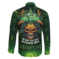 I Can't Go To Hell The Devil Still Has A Restraining Order Against Me Family Matching Off Shoulder Long Sleeve Dress and Hawaiian Shirt - Wonder Print Shop