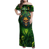 I Can't Go To Hell The Devil Still Has A Restraining Order Against Me Family Matching Off Shoulder Maxi Dress and Hawaiian Shirt - Wonder Print Shop