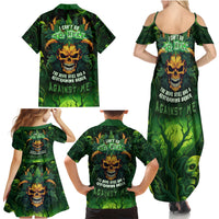 I Can't Go To Hell The Devil Still Has A Restraining Order Against Me Family Matching Summer Maxi Dress and Hawaiian Shirt - Wonder Print Shop