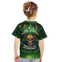 I Can't Go To Hell The Devil Still Has A Restraining Order Against Me Kid T Shirt - Wonder Print Shop