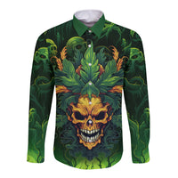 I Can't Go To Hell The Devil Still Has A Restraining Order Against Me Long Sleeve Button Shirt - Wonder Print Shop