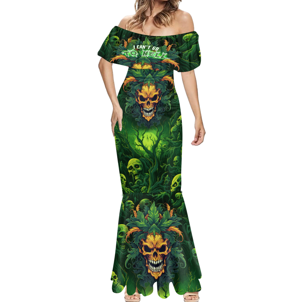 I Can't Go To Hell The Devil Still Has A Restraining Order Against Me Mermaid Dress - Wonder Print Shop