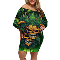 I Can't Go To Hell The Devil Still Has A Restraining Order Against Me Off Shoulder Short Dress - Wonder Print Shop