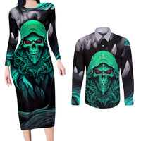 If I'm Too Quiet And Smiling You Might Want To Couples Matching Long Sleeve Bodycon Dress and Long Sleeve Button Shirts - Wonder Print Shop