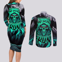 If I'm Too Quiet And Smiling You Might Want To Couples Matching Long Sleeve Bodycon Dress and Long Sleeve Button Shirts - Wonder Print Shop