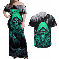 If I'm Too Quiet And Smiling You Might Want To Couples Matching Off Shoulder Maxi Dress and Hawaiian Shirt - Wonder Print Shop