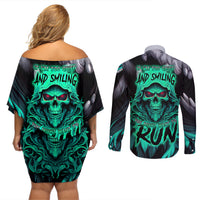 If I'm Too Quiet And Smiling You Might Want To Couples Matching Off Shoulder Short Dress and Long Sleeve Button Shirts - Wonder Print Shop