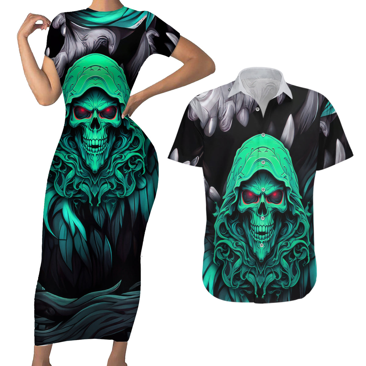 If I'm Too Quiet And Smiling You Might Want To Couples Matching Short Sleeve Bodycon Dress and Hawaiian Shirt - Wonder Print Shop