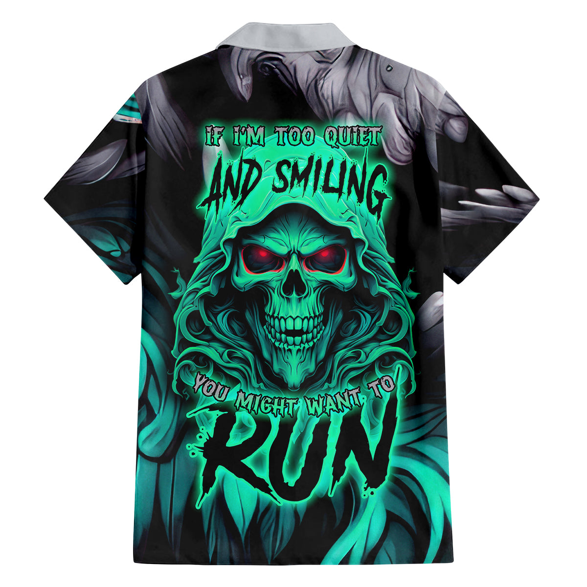 If I'm Too Quiet And Smiling You Might Want To Family Matching Off Shoulder Short Dress and Hawaiian Shirt - Wonder Print Shop