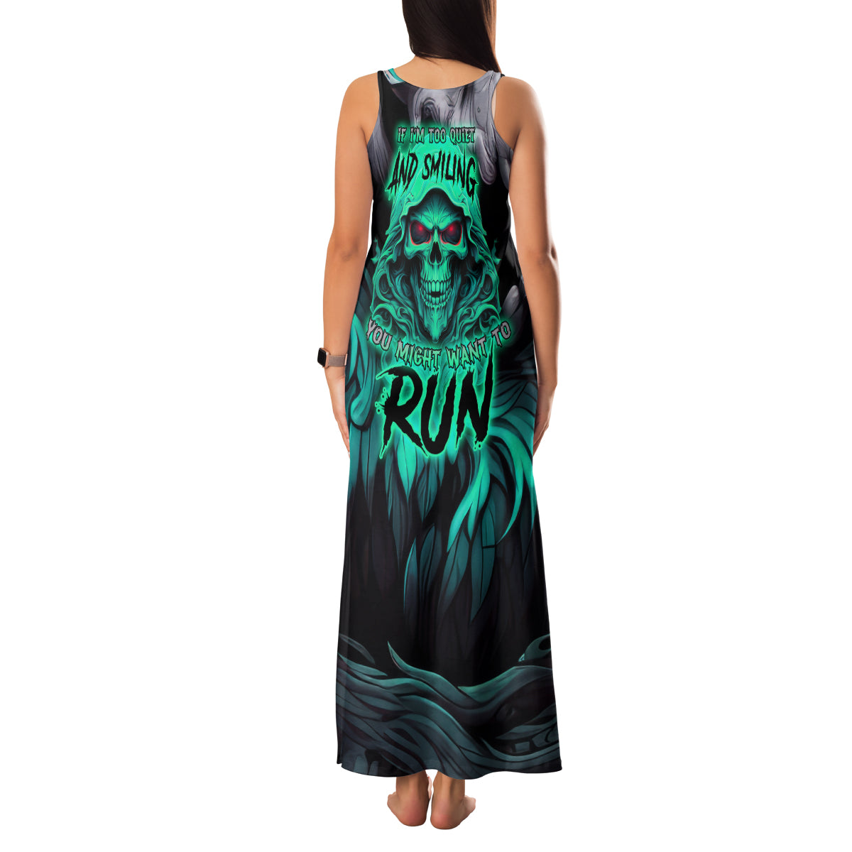 If I'm Too Quiet And Smiling You Might Want To Family Matching Tank Maxi Dress and Hawaiian Shirt - Wonder Print Shop