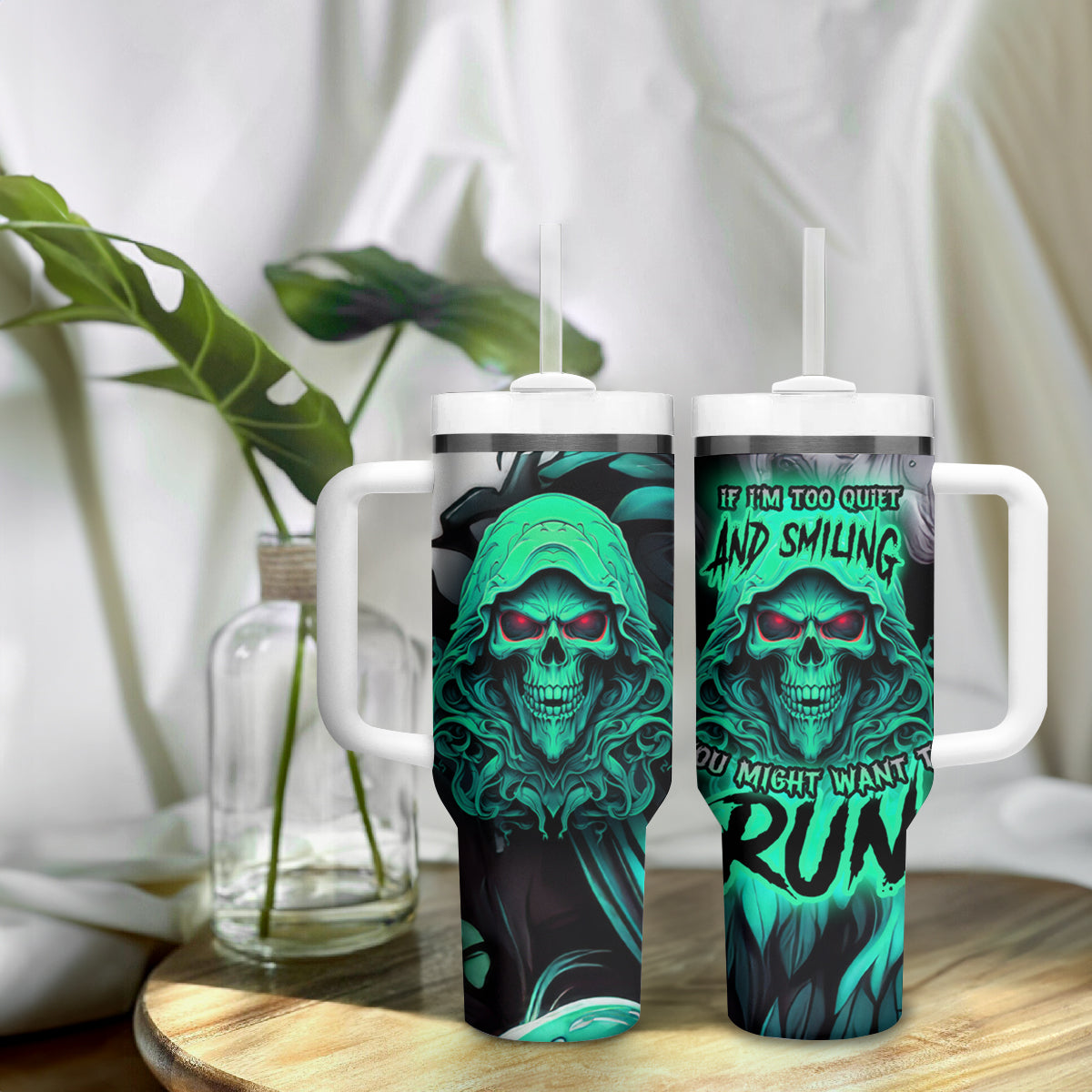 If I'm Too Quiet And Smiling You Might Want To Tumbler With Handle - Wonder Print Shop