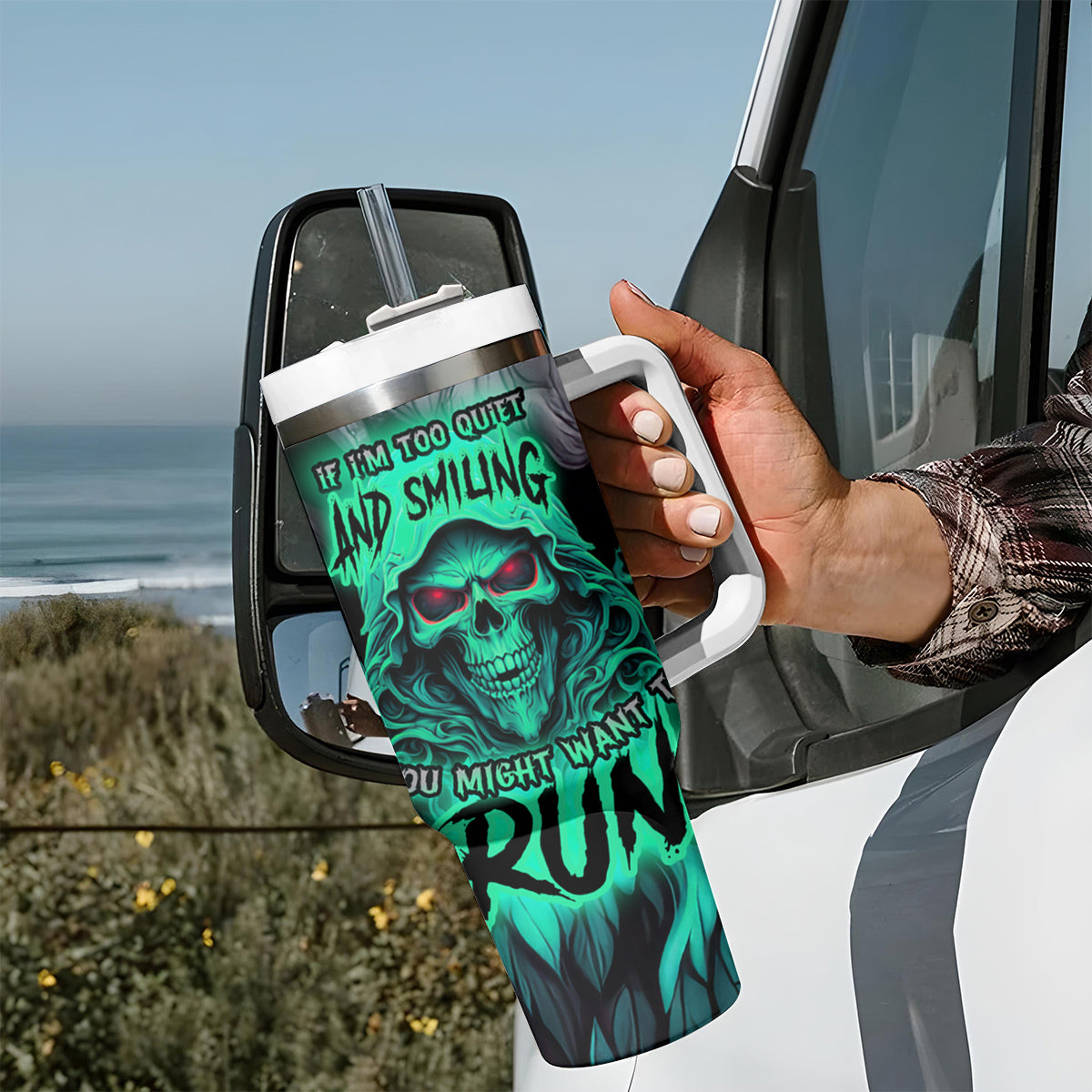 If I'm Too Quiet And Smiling You Might Want To Tumbler With Handle - Wonder Print Shop