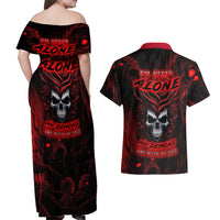 I'm Never Alone My Demon Are With Me 247 Couples Matching Off Shoulder Maxi Dress and Hawaiian Shirt - Wonder Print Shop