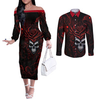 im-never-alone-my-demon-are-with-me-247-couples-matching-off-the-shoulder-long-sleeve-dress-and-long-sleeve-button-shirts