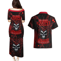 I'm Never Alone My Demon Are With Me 247 Couples Matching Puletasi Dress and Hawaiian Shirt - Wonder Print Shop