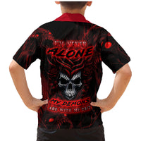 I'm Never Alone My Demon Are With Me 247 Family Matching Mermaid Dress and Hawaiian Shirt - Wonder Print Shop