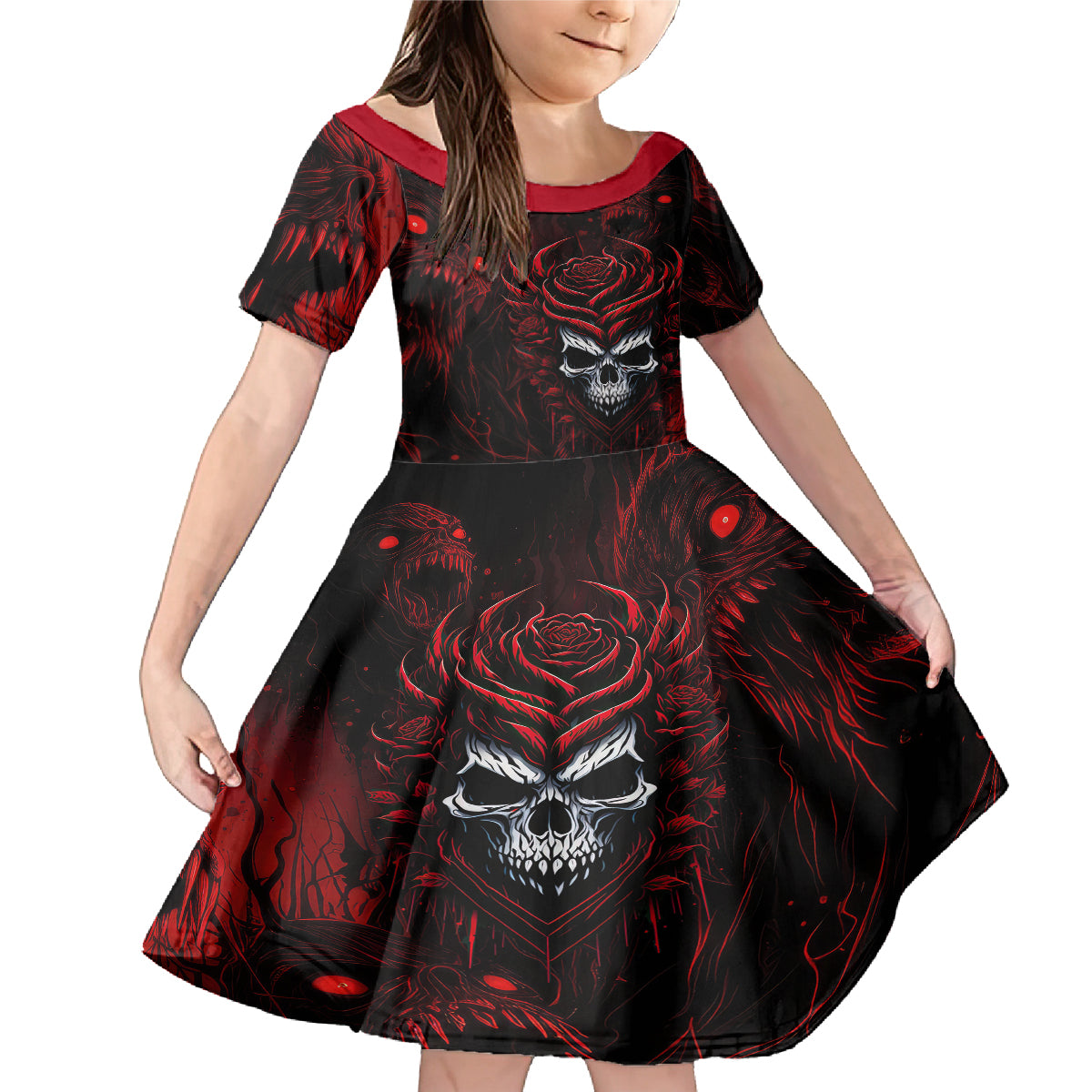 I'm Never Alone My Demon Are With Me 247 Family Matching Mermaid Dress and Hawaiian Shirt - Wonder Print Shop