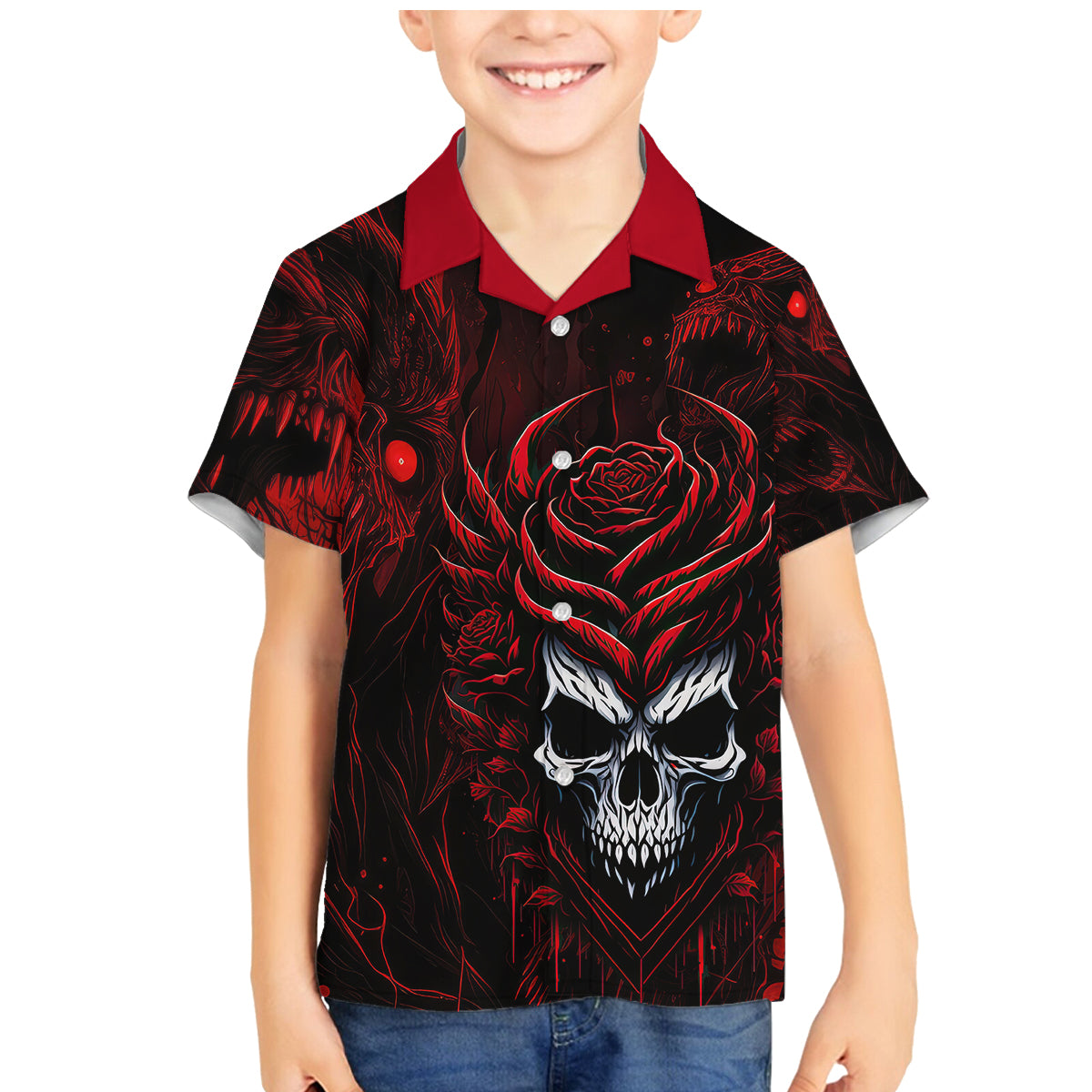 I'm Never Alone My Demon Are With Me 247 Family Matching Mermaid Dress and Hawaiian Shirt - Wonder Print Shop