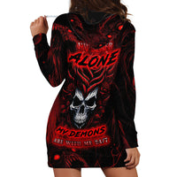 I'm Never Alone My Demon Are With Me 247 Hoodie Dress - Wonder Print Shop