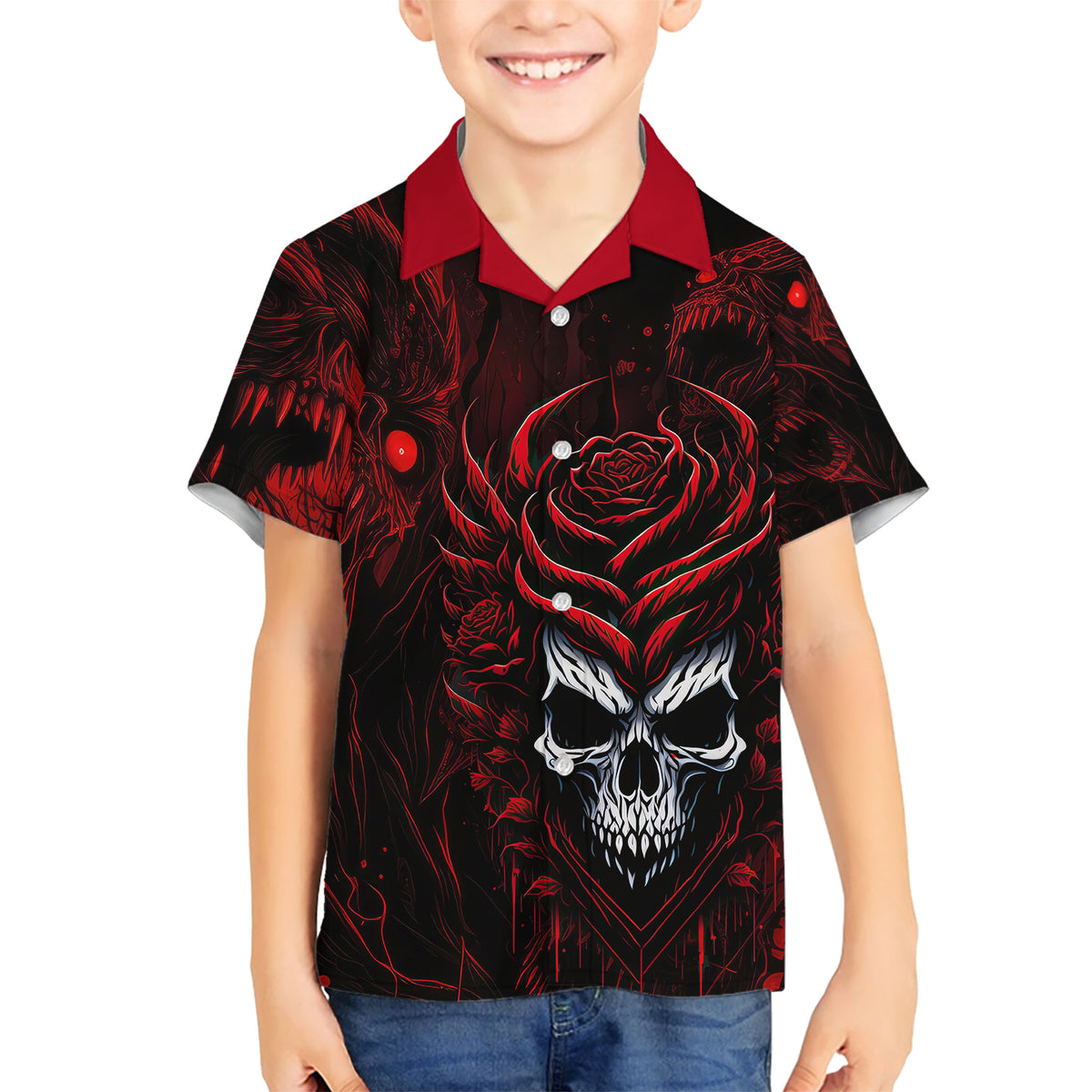 I'm Never Alone My Demon Are With Me 247 Kid Hawaiian Shirt - Wonder Print Shop