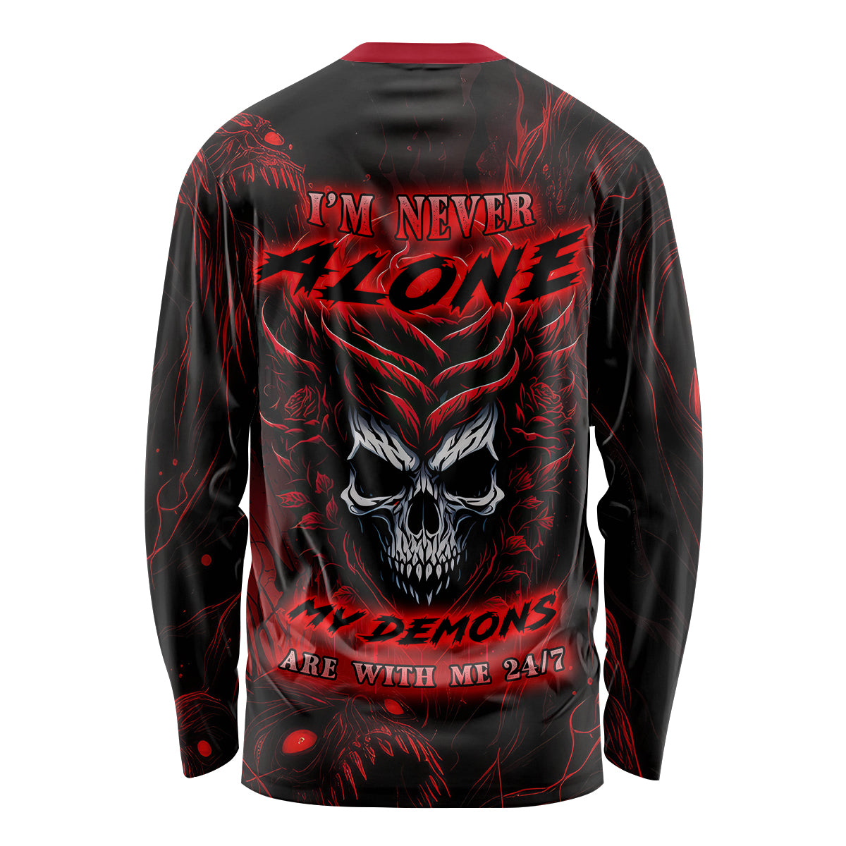 I'm Never Alone My Demon Are With Me 247 Long Sleeve Shirt - Wonder Print Shop