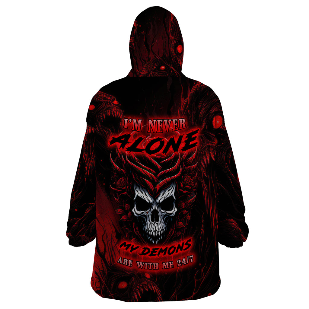 I'm Never Alone My Demon Are With Me 247 Wearable Blanket Hoodie - Wonder Print Shop